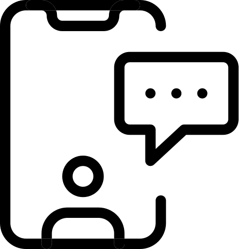 Smartphone communication professions and jobs mobile icon