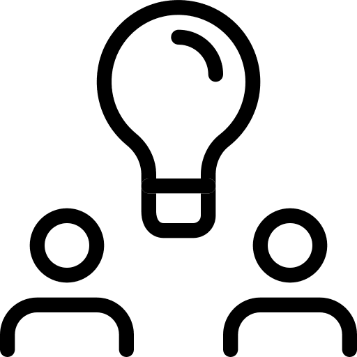 Innovation bulb idea objective icon