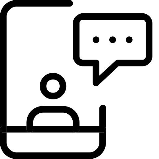 Smartphone messenger communications mobile icon