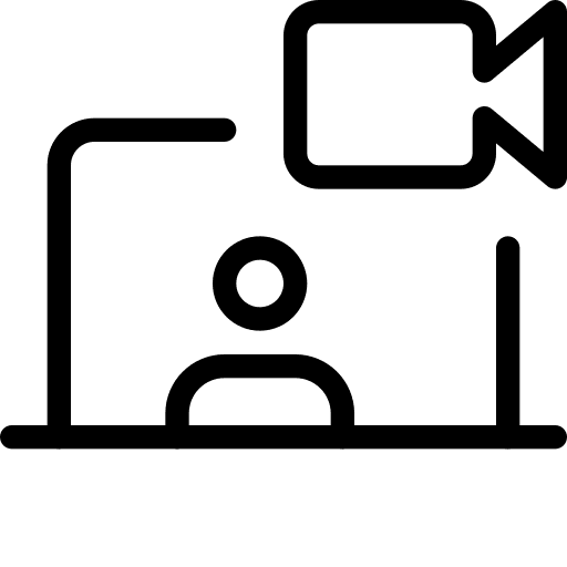 Video chat business meeting discussion icon