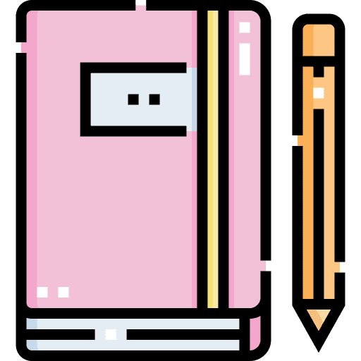 Notes voice recording planner workbook icon