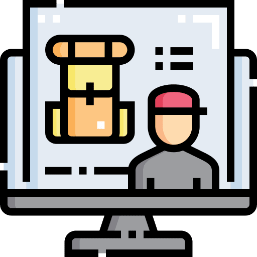 Backpacker influencer social media video icon