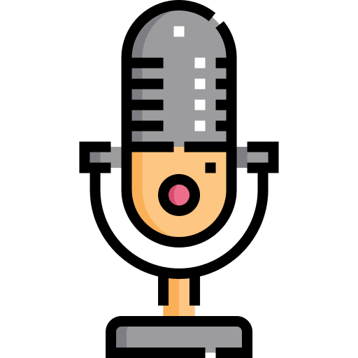 Microphone radio vintage voice recording icon