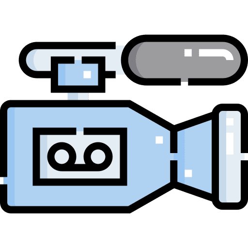 Video recorder social media entertainment technology icon