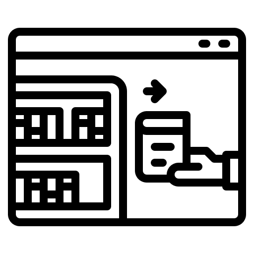 Digital library book library education icon