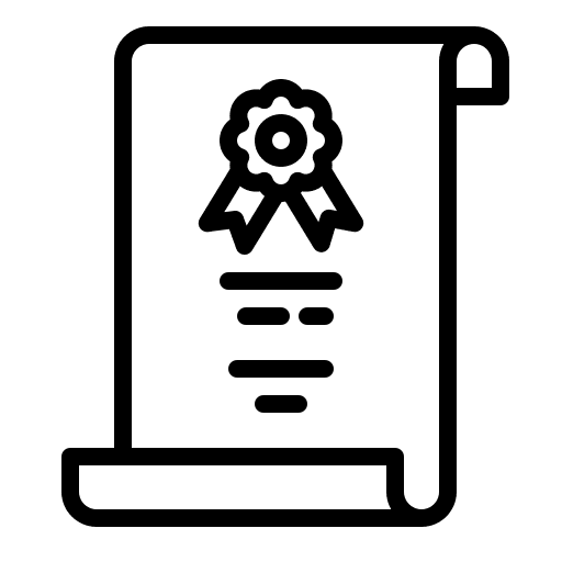 Certificate patent standards contract icon