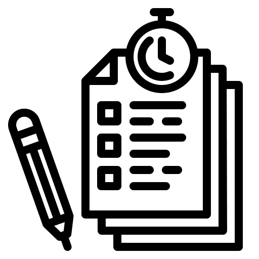 Exam pencil education document icon