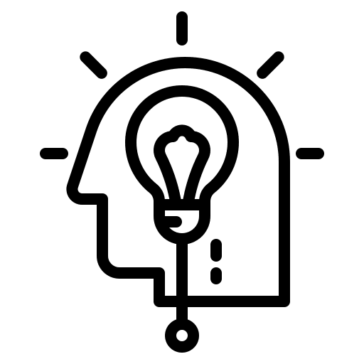 Idea think strategy brainstorm icon