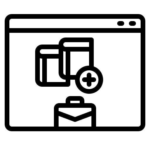 Digital library education book add icon