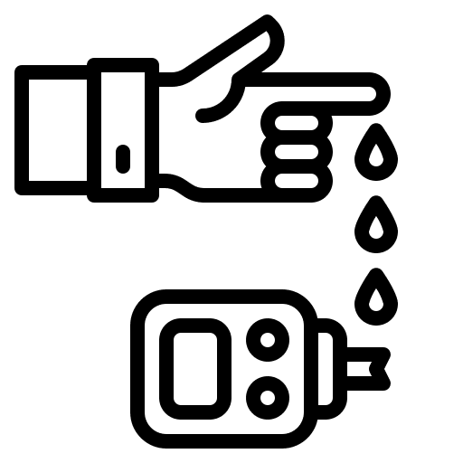 Blood test healthcare and medical glucosemeter blood test icon