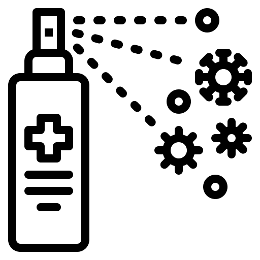 Cleaning spray disinfectant sterilization hygiene icon