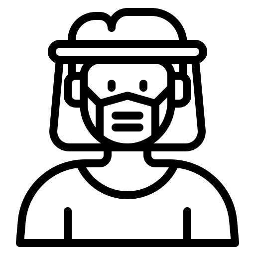 Face protection virus healthcare and medical shield icon