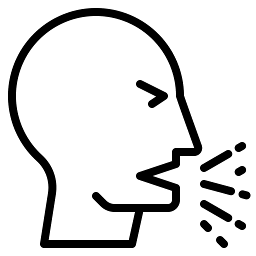 Cough cough sick virus icon