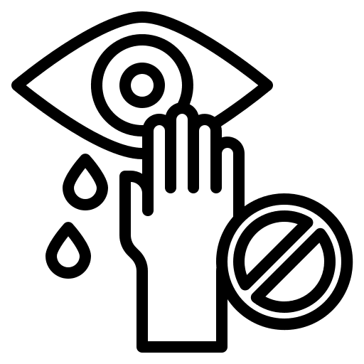 Dont touch look eyes vision icon