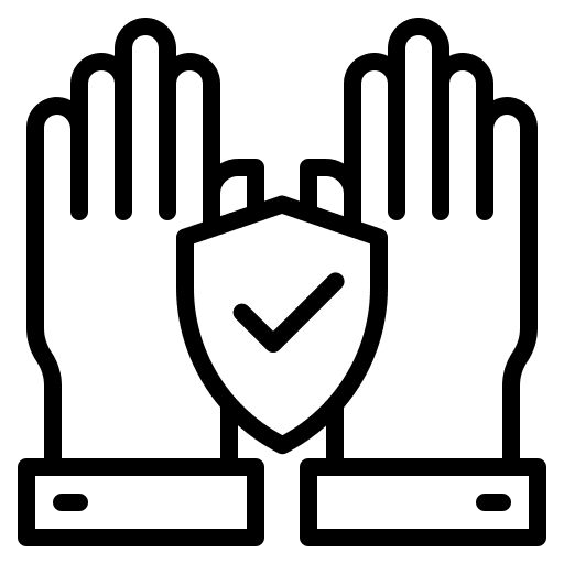 Protection hands virus hand icon
