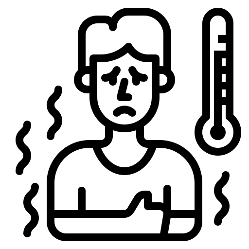 Sick coronavirus outbreak sick person icon