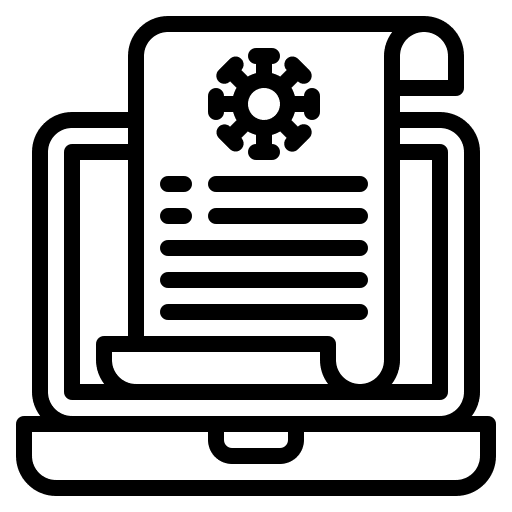 File laptop medical file icon