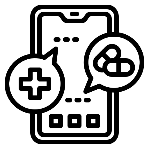 Mobile phone smartphone mobile phone healthcare and medical icon