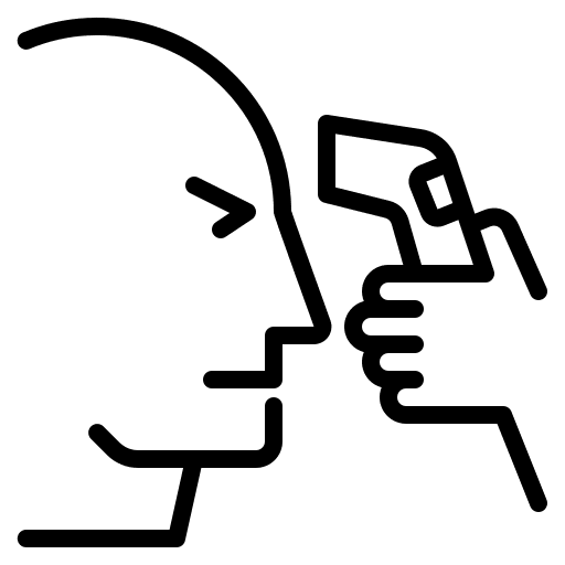 Thermometer thermometer gun scan illness icon