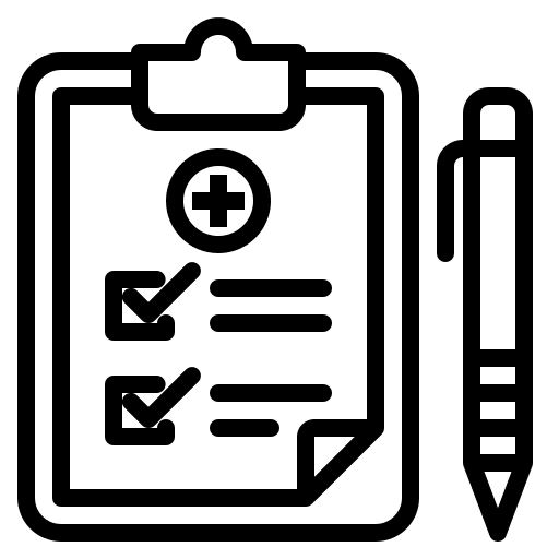 Clipboard document virus transmission criteria icon