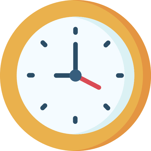 Clock hour time tools and utensils icon