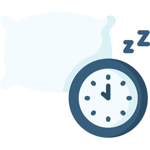 Clock rest time to sleep sleep icon