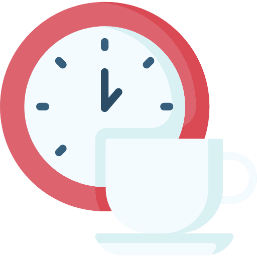 Coffee break time and date coffee break time icon