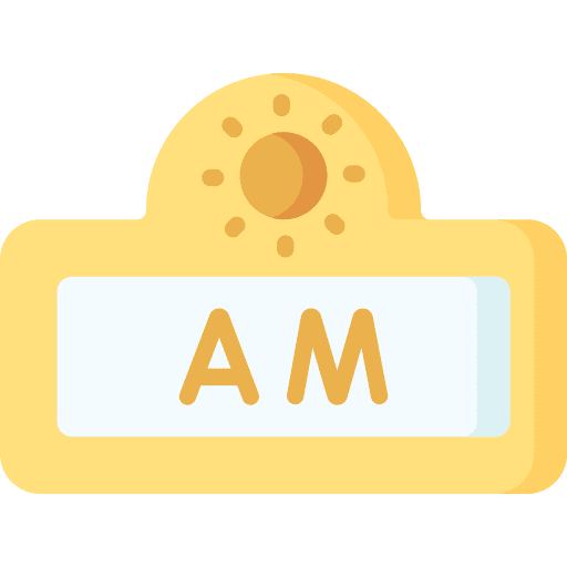 Morning am date time and date icon