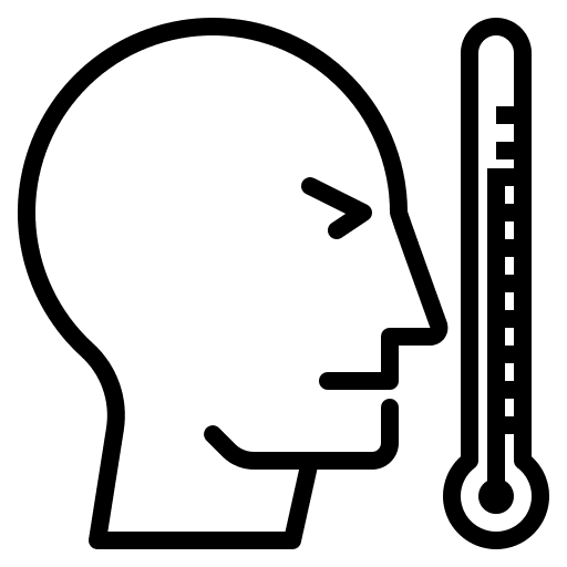 Temperature fever healthcare and medical temperature icon