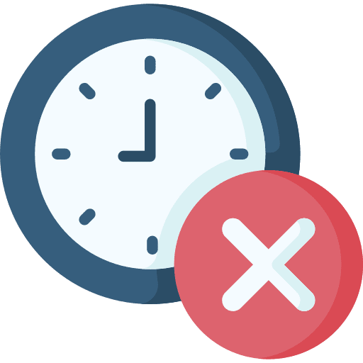 Clock waiting time out cancel icon