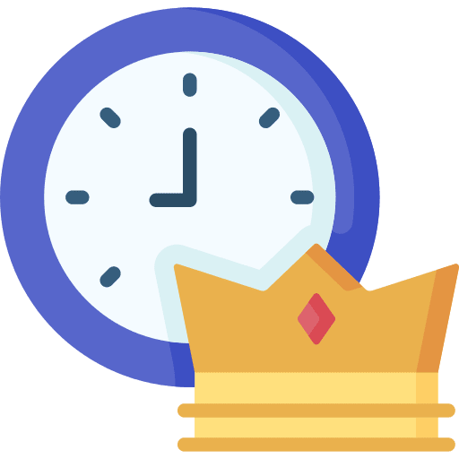 Prime time time and date clock date icon