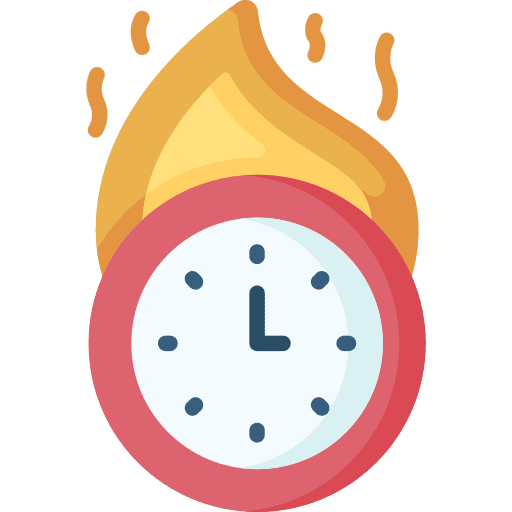 Deadline clock schedule time and date icon