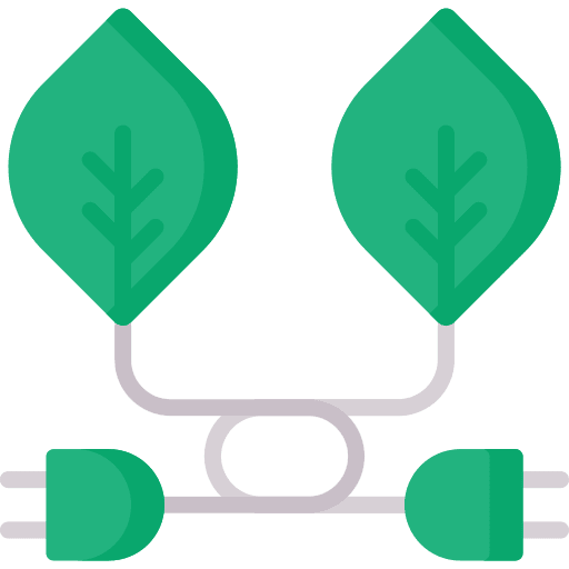 Biomass electric ecology and environment lightbulb icon