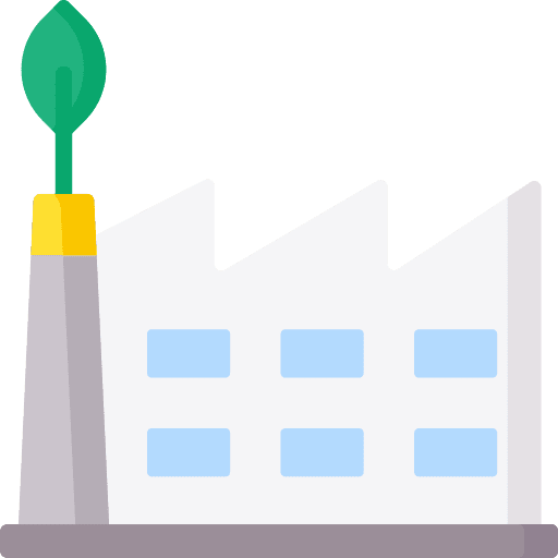 Eco factory ecologism green factory green energy icon
