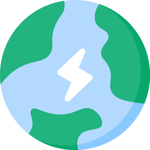 Planet energy power eco energy icon