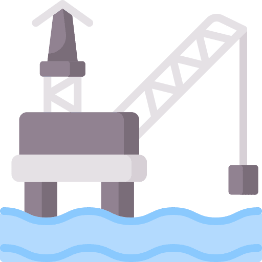 Oil platform gas platform power plant icon
