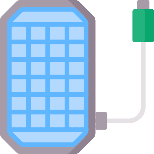 Power bank charge camping solar panel icon