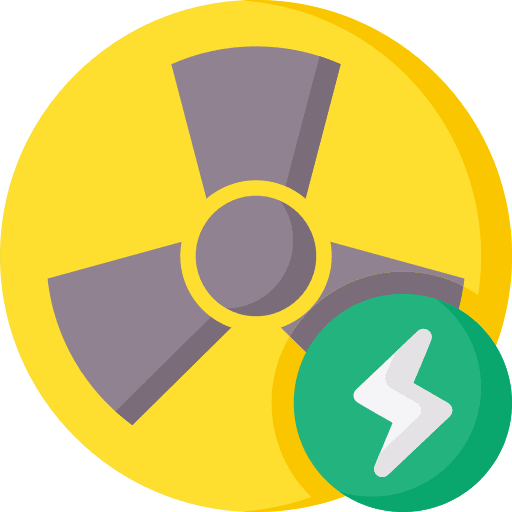 Radioactive power industry nuclear icon
