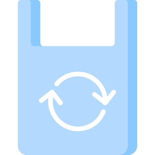 Recycled plastic bag green recycled plastic bag eco bag icon