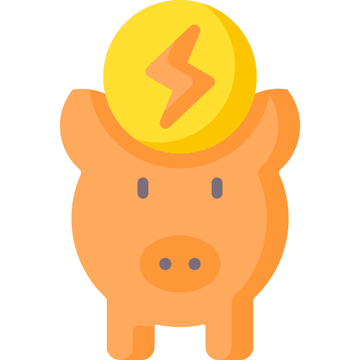 Save energy piggy bank ecology and environment save icon