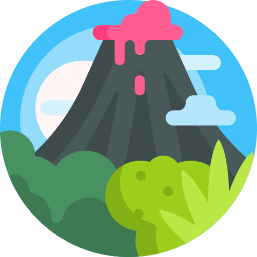 Volcano house natural disaster disaster icon