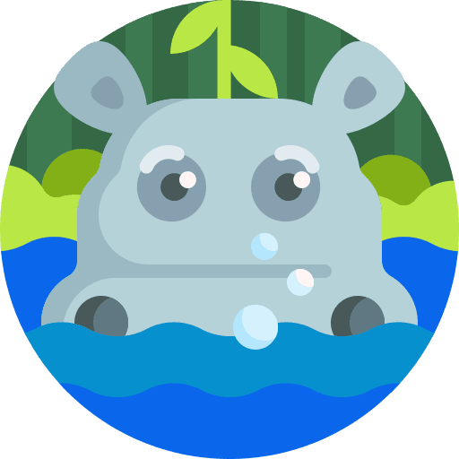 Hippo animals hippopotamus mammal icon
