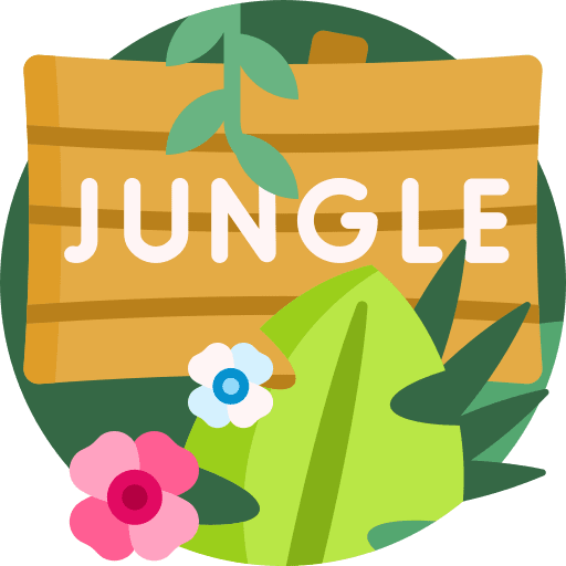 Jungle signpost signaling nature icon