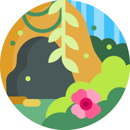 Cave landscape cave jungle icon