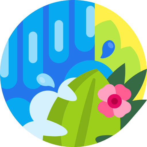 Waterfall famous attraction landmark icon