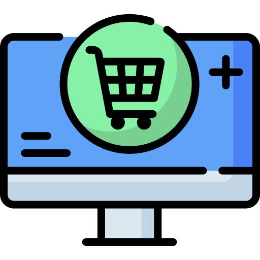 Online shopping marketplace ecommerce online shopping icon