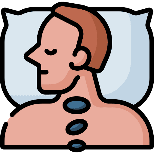 Massage hot stones wellness spa and relaxation icon