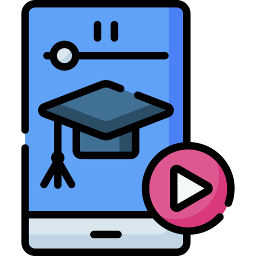 Online education hobbies and free time interface elearning icon