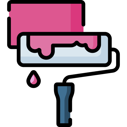 Renovation roller hobbies and free time renovation icon