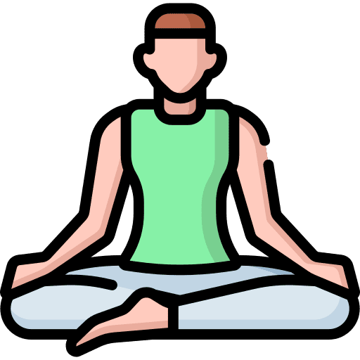 Yoga fitness excercise lotus icon